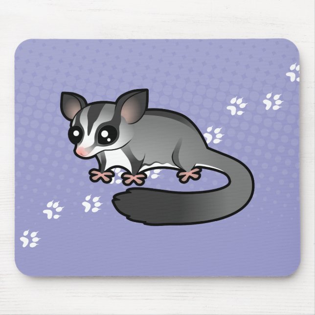 Cartoon-Zuckersegelflugzeug Mousepad (Vorne)