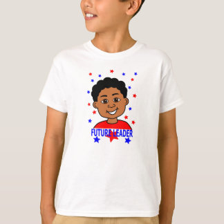 Cartoon-zukünftiges Führer-Jungen-Lächeln T-Shirt