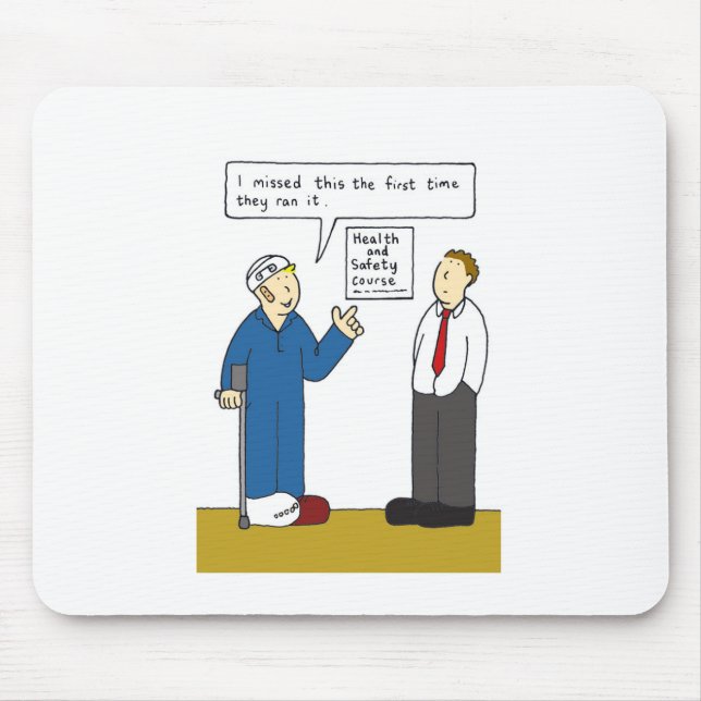 Cartoon zum Schutz von Gesundheit und Sicherheit v Mousepad (Vorne)