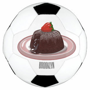Cartoon zur Darstellung von Lavakuchen Fußball