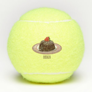 Cartoon zur Darstellung von Lavakuchen Tennisbälle