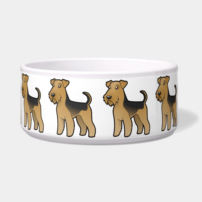 Cartoonairedale-Terrier/Waliser-Terrier Napf (Vorderseite)