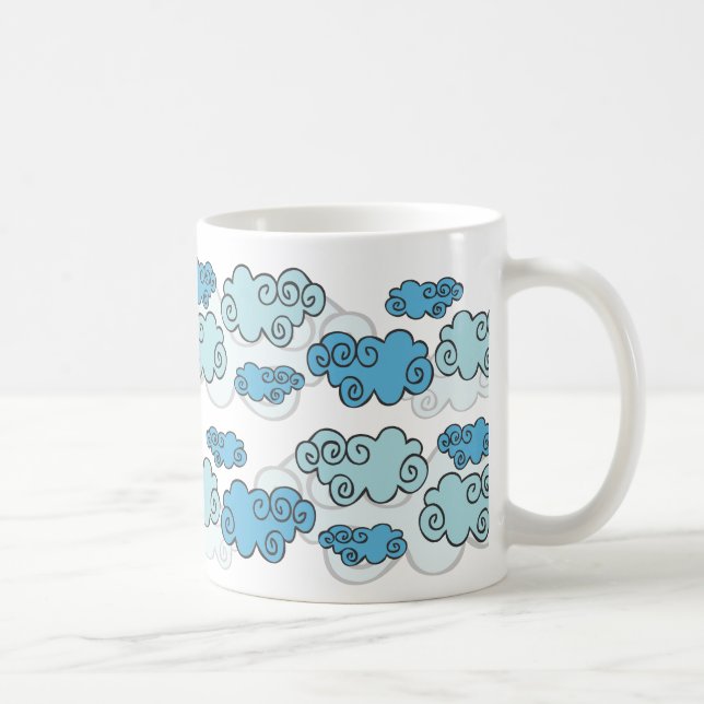 Cartoonceltic-Wolken Kaffeetasse (Rechts)