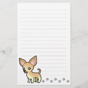 CartoonChihuahua (glatter Mantel) Briefpapier