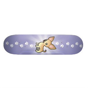 CartoonChihuahua (glatter Mantel) Skateboard