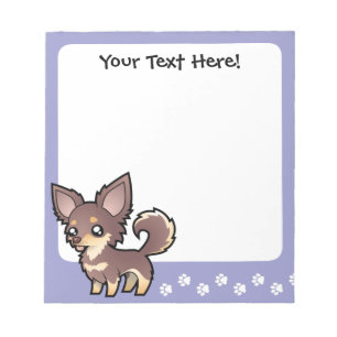 CartoonChihuahua (langer Mantel) Notizblock