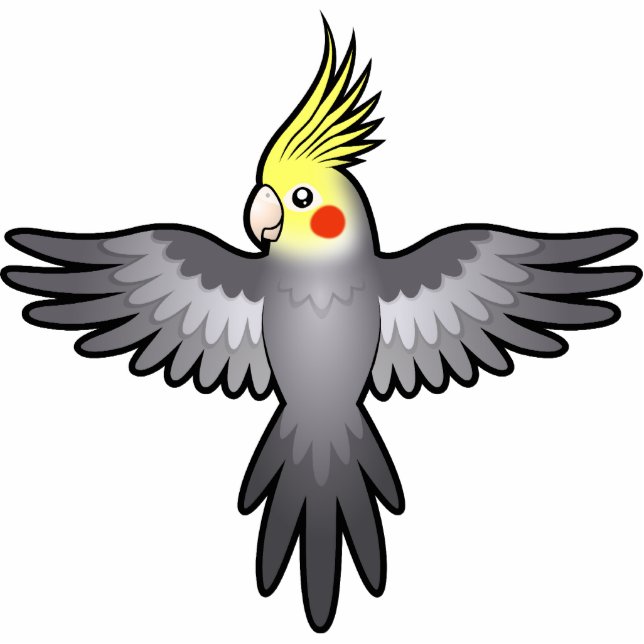 CartoonCockatiel Fotoskulptur Magnet (Vorne)