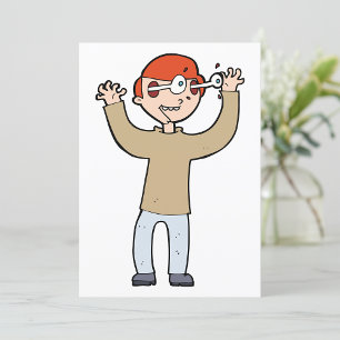 Cartoonfigur mit herausquellenden Augen Einladung