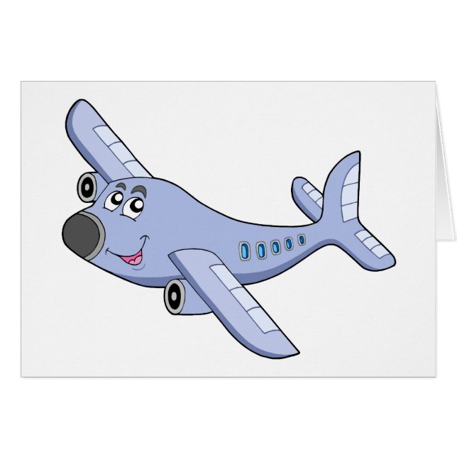 Cartoonflugzeug (Vorderseite (Horizontal))