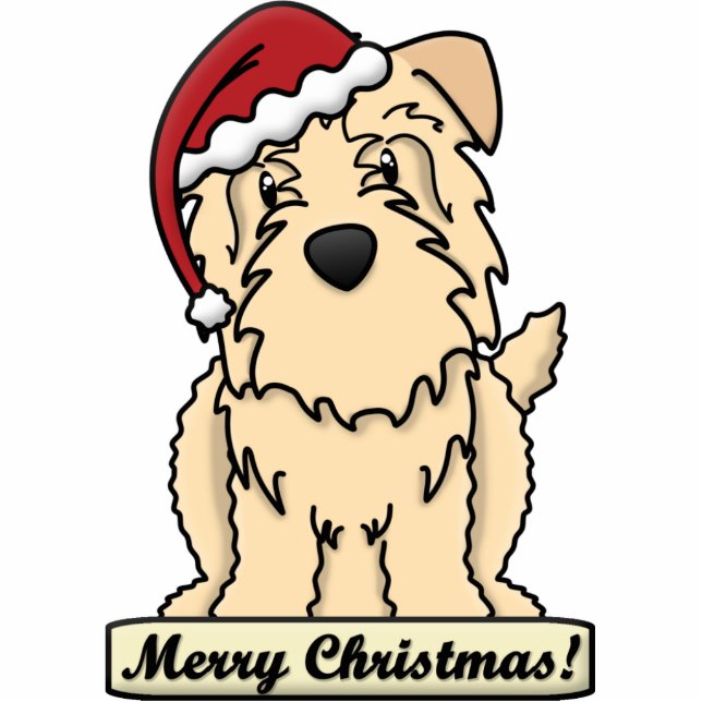 CartoonGlen der Imaal Terrier-Weihnachtsverzierung Fotoskulptur Ornament (Vorne)