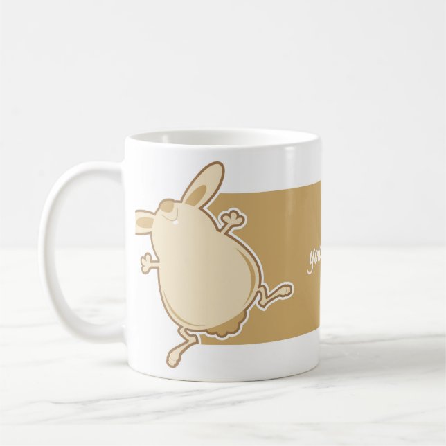 Cartoonhäschenillustration Kaffeetasse (Links)
