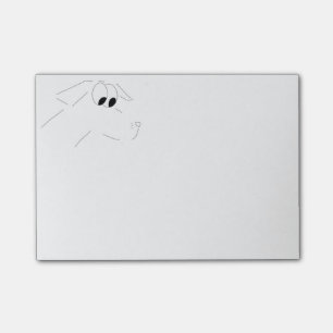 Cartoonhund Post-it Klebezettel