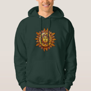 Cartoonish Realistic Sun - Lively Sun Illustration Hoodie