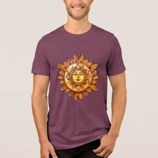Cartoonish Realistic Sun - Lively Sun Illustration Tri-Blend Shirt