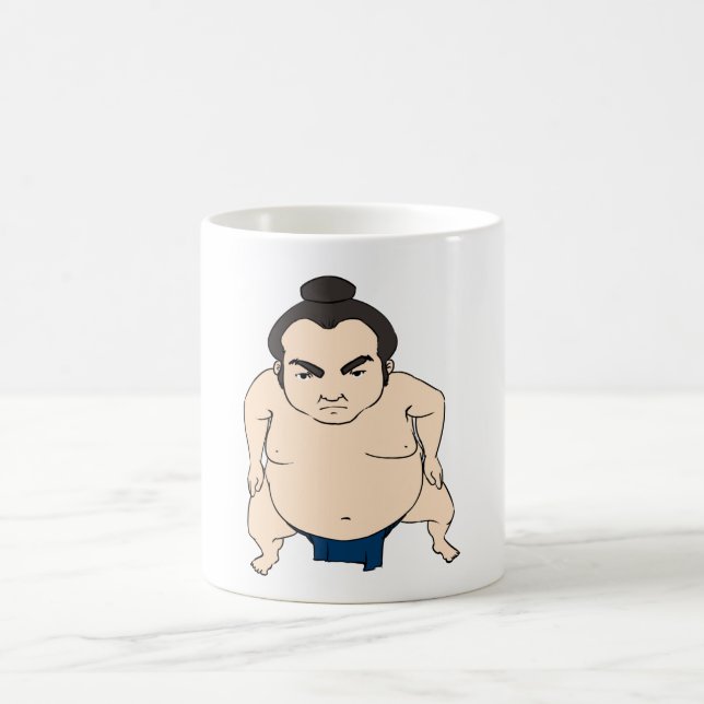 Cartoonjapanischer Sumo-Ringkämpfer Kaffeetasse (Mittel)