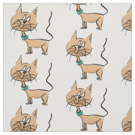 Cartoonkatzengewebe Stoff