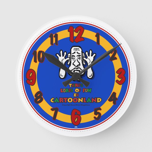 CARTOONLAND CLOCK RUNDE WANDUHR (Vorderseite)
