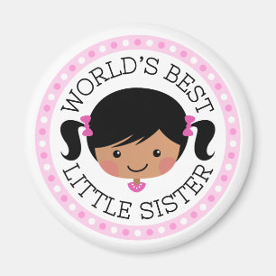 Cartoonmädchens der Weltschwarzes Haar des besten Magnet