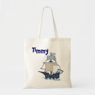Cartoonpiratenschiff Tragetasche