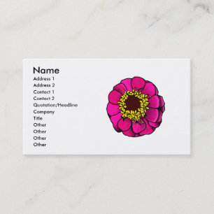 Cartoonrosa Zinnia Visitenkarte