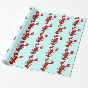 Cartoonrothummer Geschenkpapier