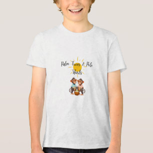 Cartoons Affen in Polohemden mit Tennis-Schlägern Tri-Blend Shirt