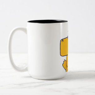 Cartoons, Cartoon-Dinosaurier, Tierbilder Zweifarbige Tasse