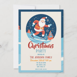 Cartoons Weihnachten Weihnachten Weihnachtsmann Ic Einladung