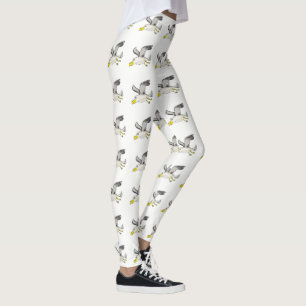 Cartoonseemöwefliegen obenliegend leggings