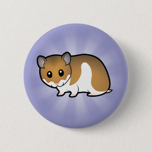 Cartoonsyrian-Hamster Button