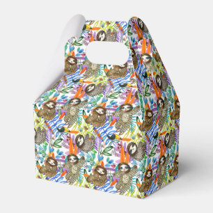 CartoonWatercolorsloth-Muster Geschenkschachtel