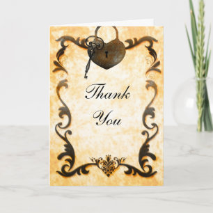 Cartouche de verrouillage du coeur et Merci Vintag