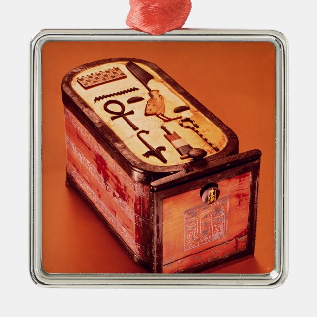 Cartouche-förmiger Kasten Silbernes Ornament (Vorne)