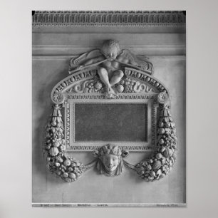 Cartouche von der Tribüne der Caryatids Poster