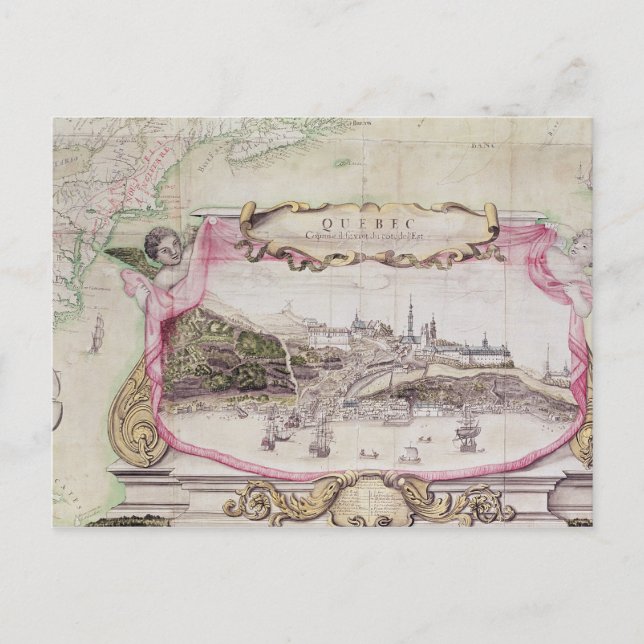 Cartouche von Quebec Postkarte (Vorderseite)