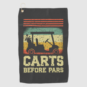 Carts vor Pars Funny Golf Golfhandtuch
