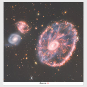 Cartwheel-Galaxie, James-Webb-Weltraumteleskop Aufkleber