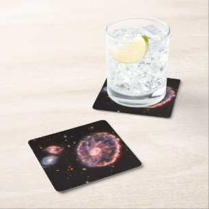 Cartwheel-Galaxie, James-Webb-Weltraumteleskop Rechteckiger Pappuntersetzer