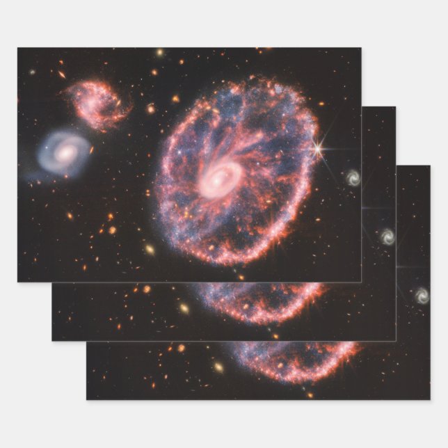 Cartwheel Galaxy, James Webb Space Telescope Geschenkpapier Set (Set)