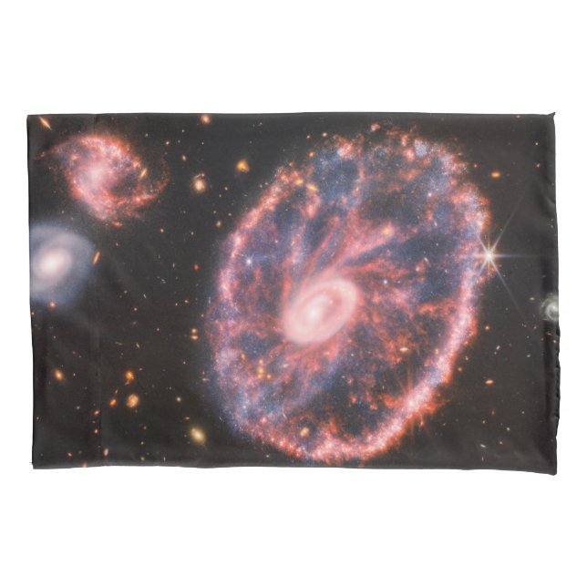 Cartwheel Galaxy, James Webb Space Telescope Kissenbezug (Vorderseite-Links)
