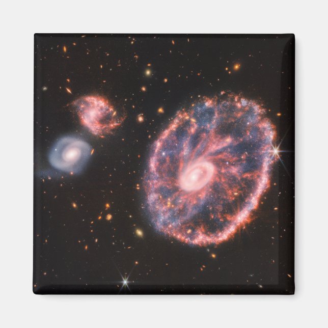 Cartwheel Galaxy, James Webb Space Telescope Magnet (Vorne)