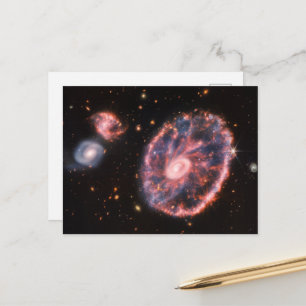 Cartwheel Galaxy, James Webb Space Telescope Postkarte