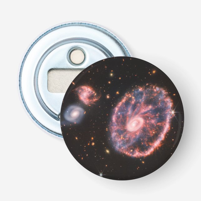 Cartwheel Galaxy JWST James Webb Space Telescope Flaschenöffner (Vorderseite)