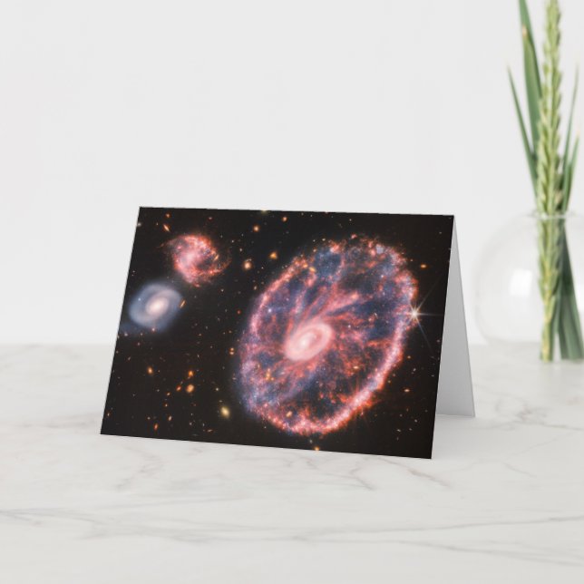Cartwheel Galaxy JWST James Webb Space Telescope Karte (Vorderseite)