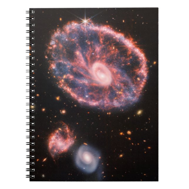 Cartwheel Galaxy JWST James Webb Space Telescope Notizblock (Vorderseite)