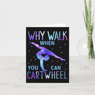 Cartwheel Gymnast Girl Karte