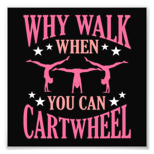 Cartwheel Gymnastics Gymnast Gymnastic Sports Love Fotodruck (Vorne)