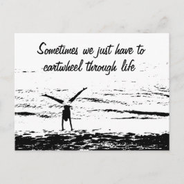 Cartwheel mit inspirierendem Zitat | Postkarte