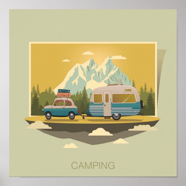 Carvan Camping Poster (Vorne)