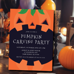 Carve & Celebrate Halloween Invitation